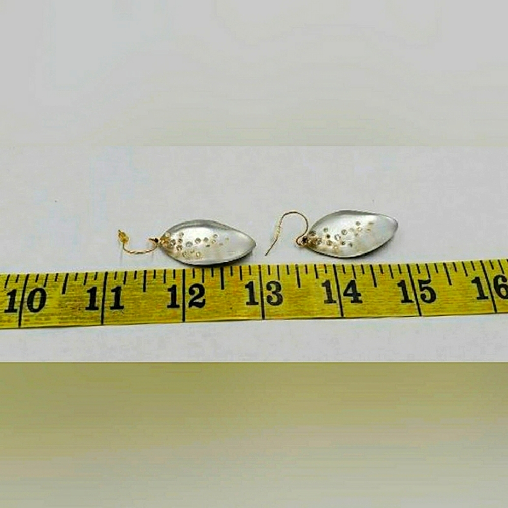 Alexis Bittar Champagne Lucite and Crystal Drop Earrings - Picture 10 of 10